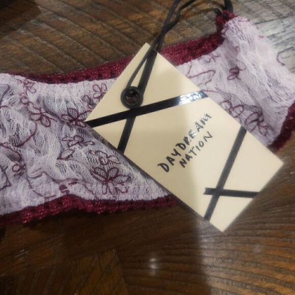 Dolls Kill x Daydream Nation On My Mind Floral Thong Meduim Blush - Picture 9 of 9